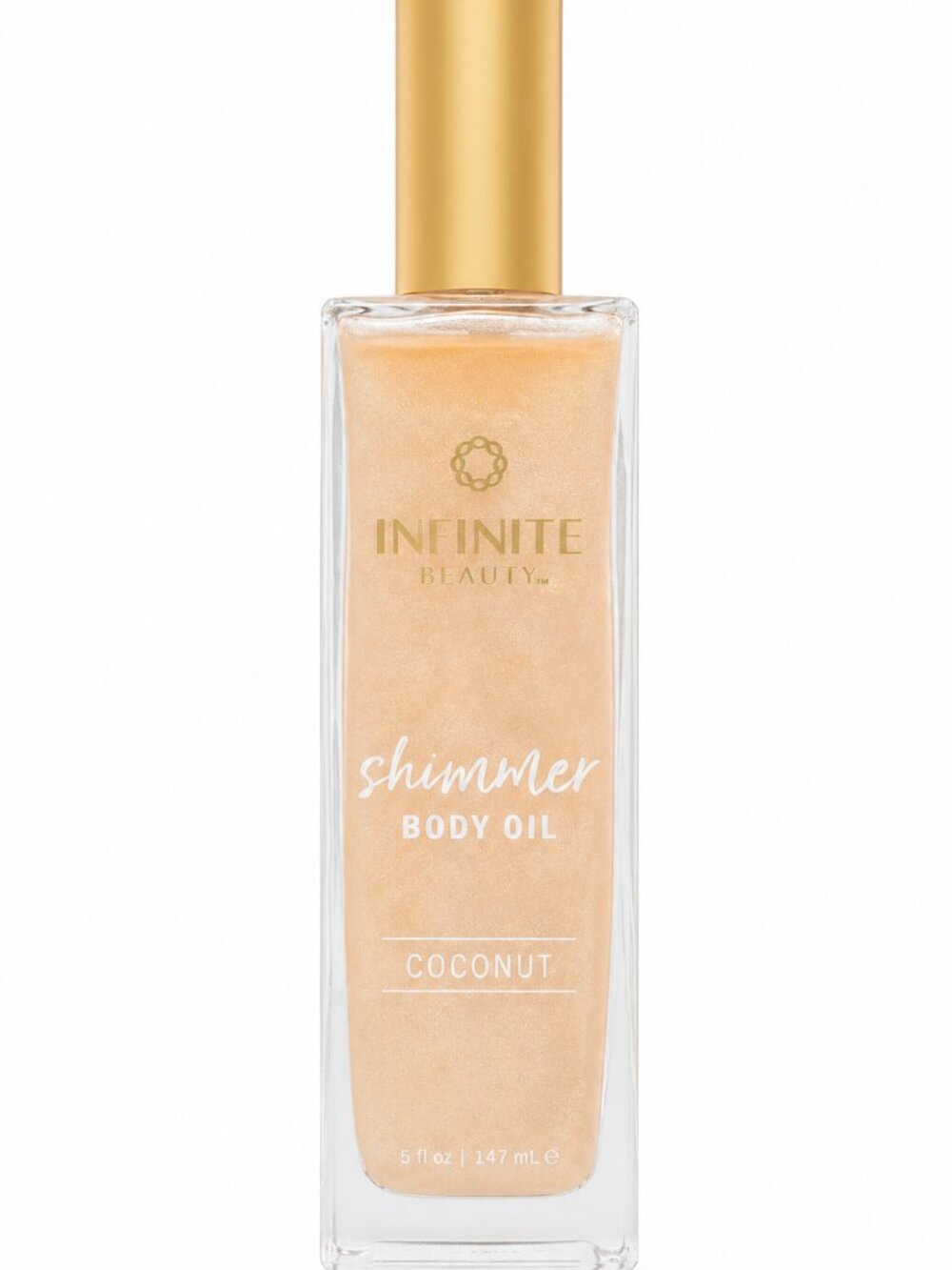 Infinite Beauty Coconut Shimmer Body Oil 5 fl oz Hydrating Glow Moisturizing Oil